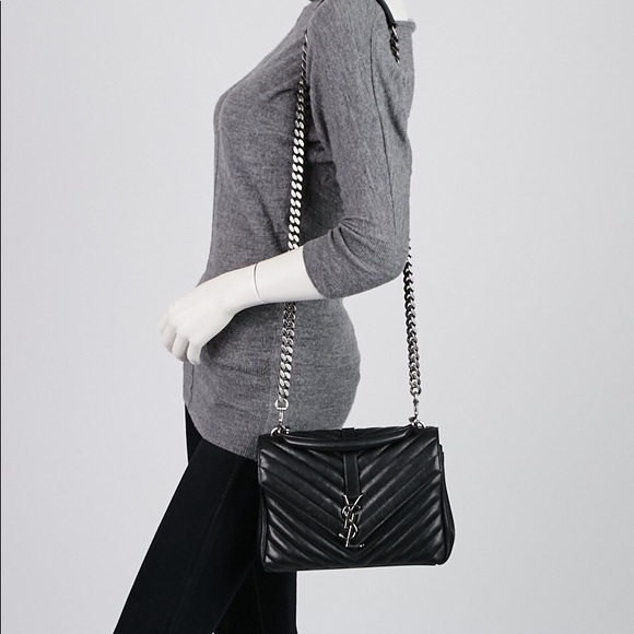 ✨YSL MEDIUM COLLEGE LEATHER QUILTED BAG✨ - Picture 7 of 7